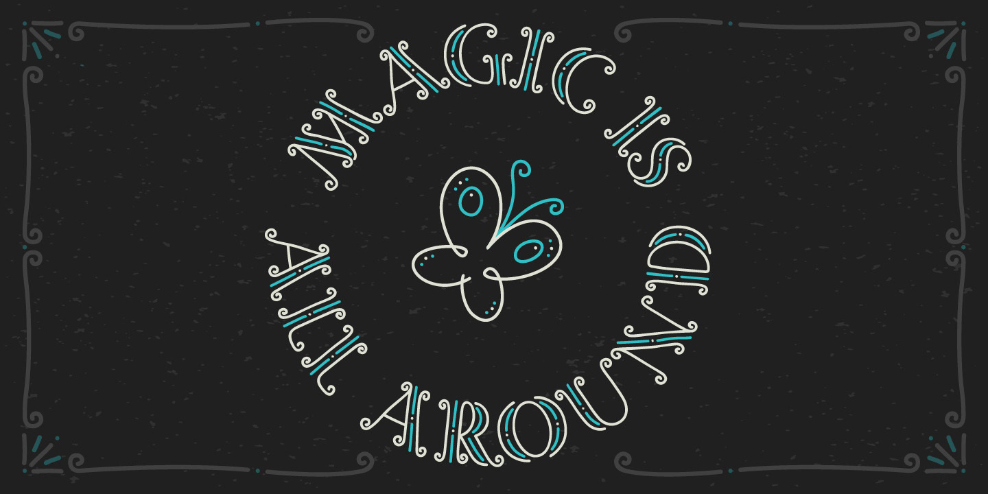 Magic Curls Regular Font preview